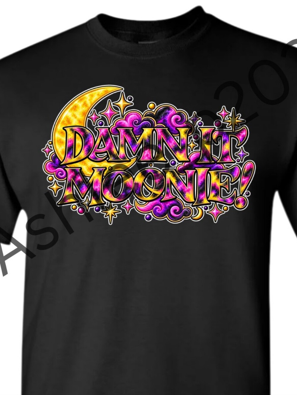 Damn It Moonie! Unisex Short Sleeve Graphic Tee Shirt